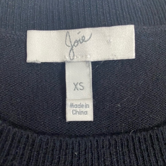 JOIE Black and Cream Puff Sleeve Sweater - Picture 5 of 6